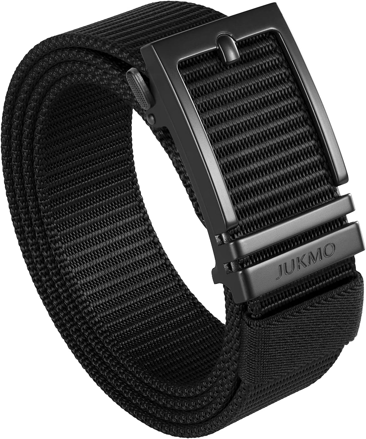JUKMO Ratchet Golf Belt for Men, Nylon Web Tactical Belt with Automatic Slide Bu...