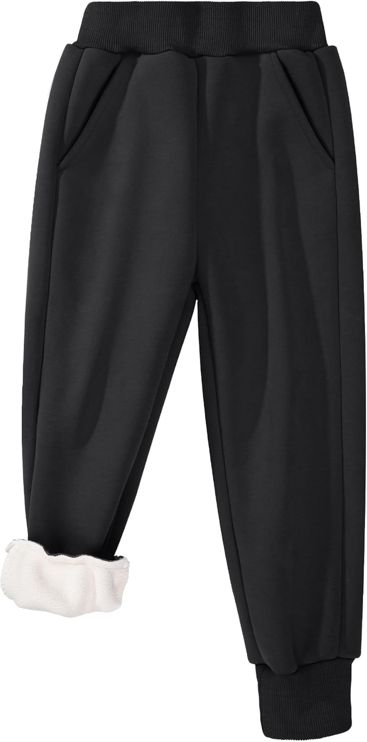 BIG ELEPHANT Boys Girls Fleece Lined Sweatpants, Youth Soft Cotton Athletic Jogg...
