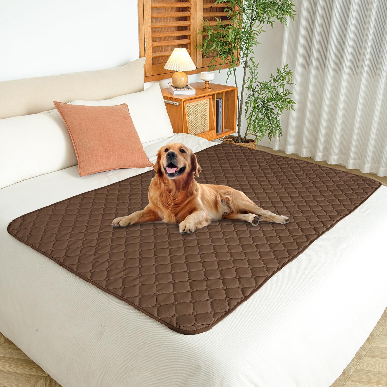 Ameritex Waterproof Dog Couch Cover Faux Leather with Anti-Slip Back New Pattern...