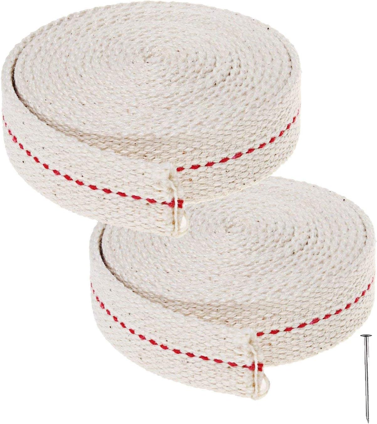 13 Feet/ 2 Rolls Cotton Oil Lamp Wick, 3/4 Inch Replacement Oil Lanterns Wick fo...