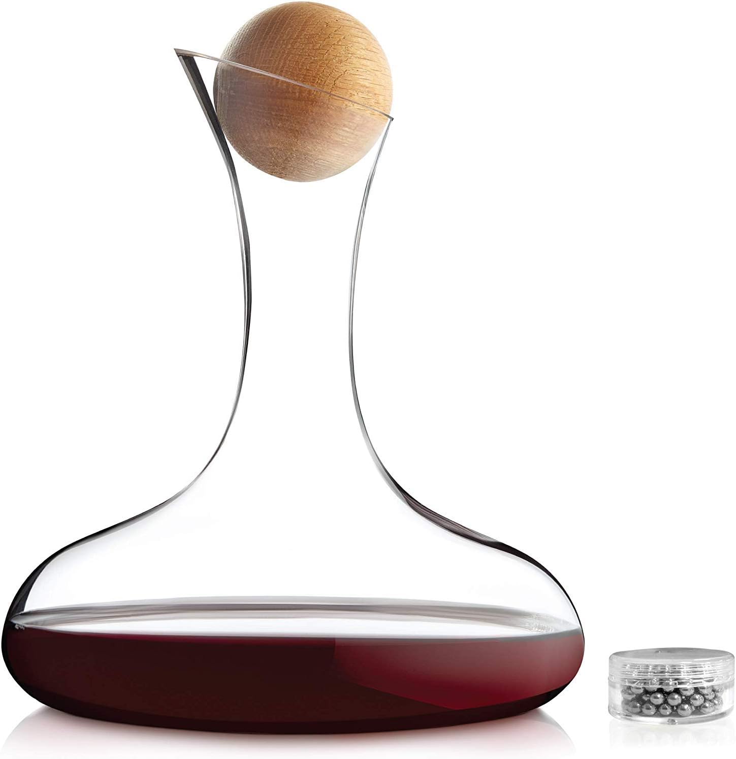 Andrew James Red Wine Decanter, Glass Carafe Aerator, 1.8L Capacity, Full Bottle...