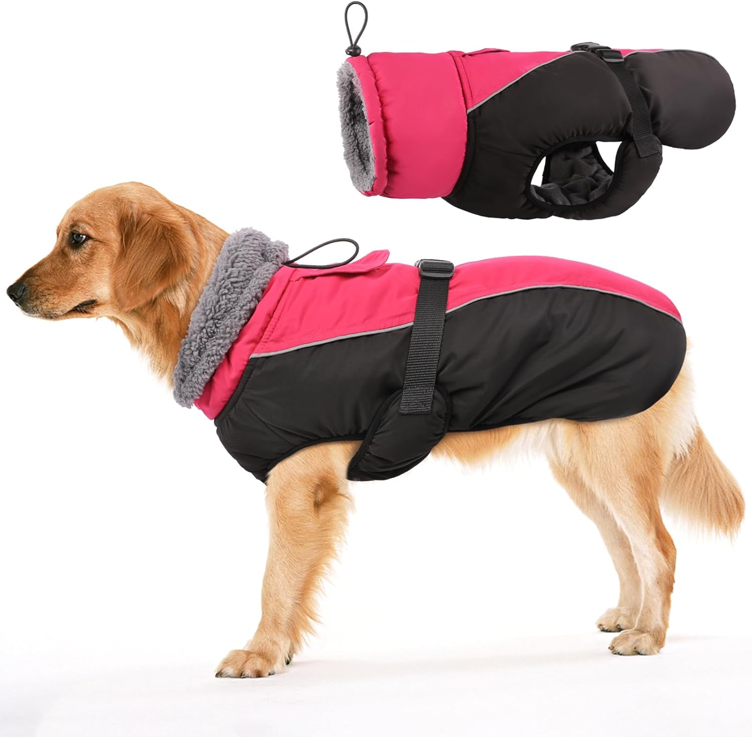IDOMIK Dog Winter Coat, Reflective Waterproof Dog Jackets for Cold Weather, Warm...