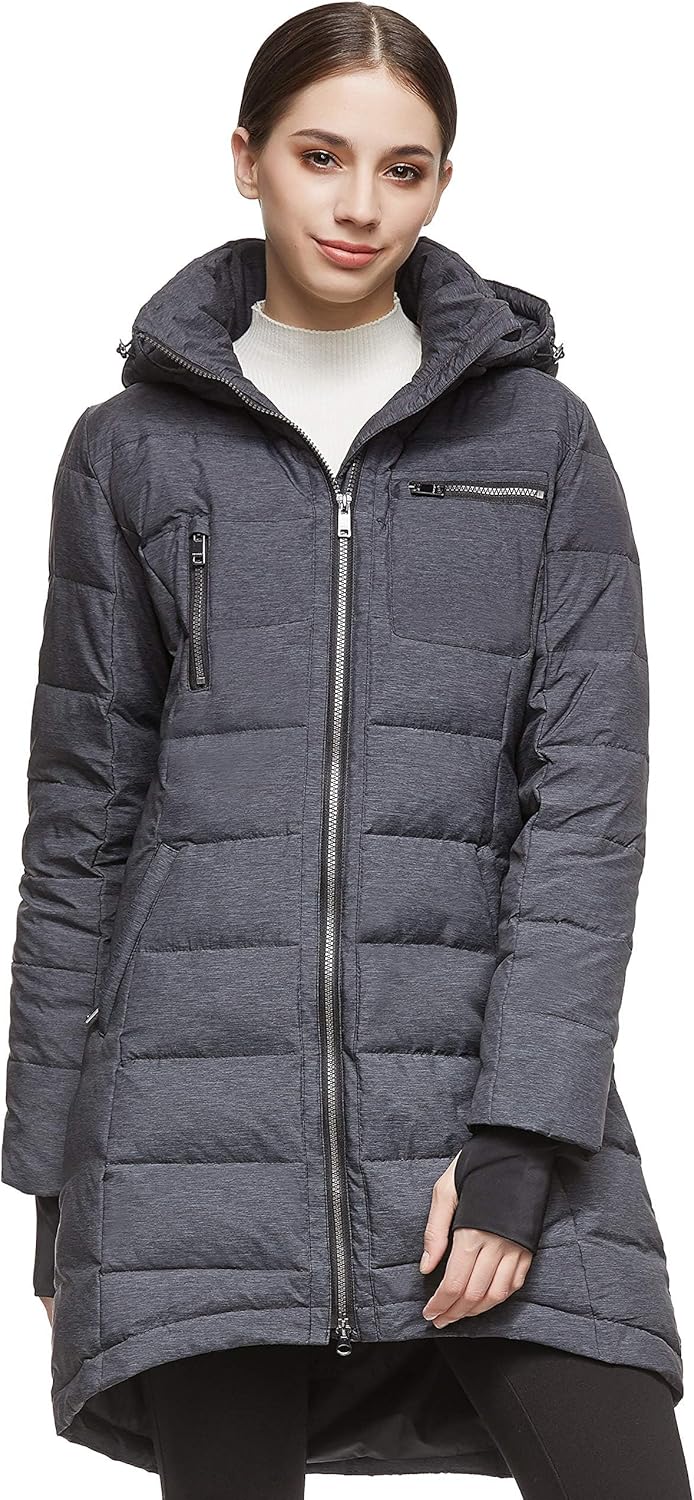 Orolay Women's Winter Down Jacket Long Quilted Puffer Coat Warm Hooded Slim Fit...