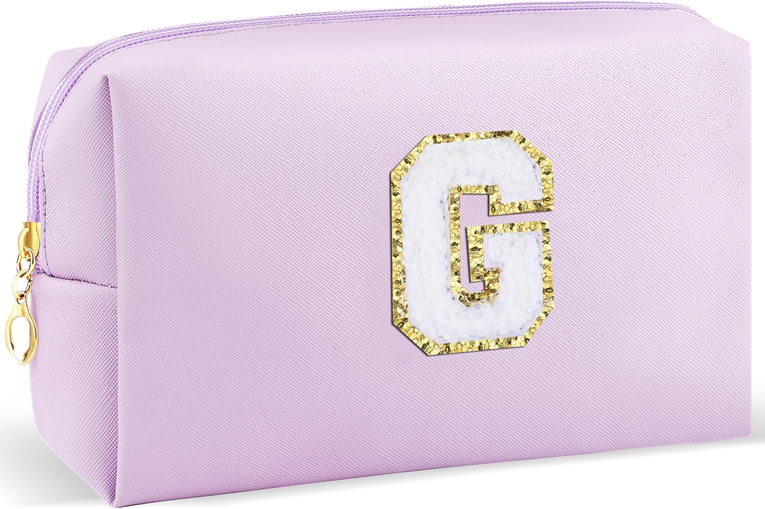 Gifts for Girls Initial Makeup Bag Personalized Cosmetic Bag with Zipper Cute Tr...