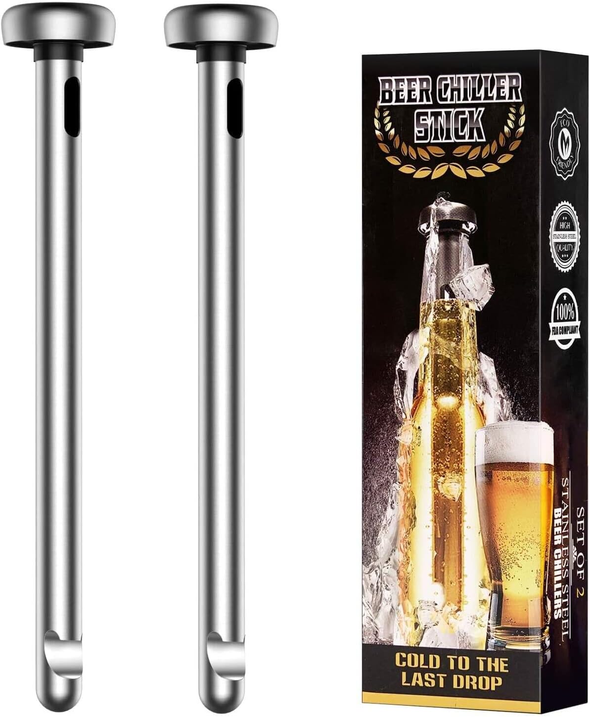 Gifts for Men Beer Chiller Sticks for Bottles Cool Unique Gift for any Beer Love...
