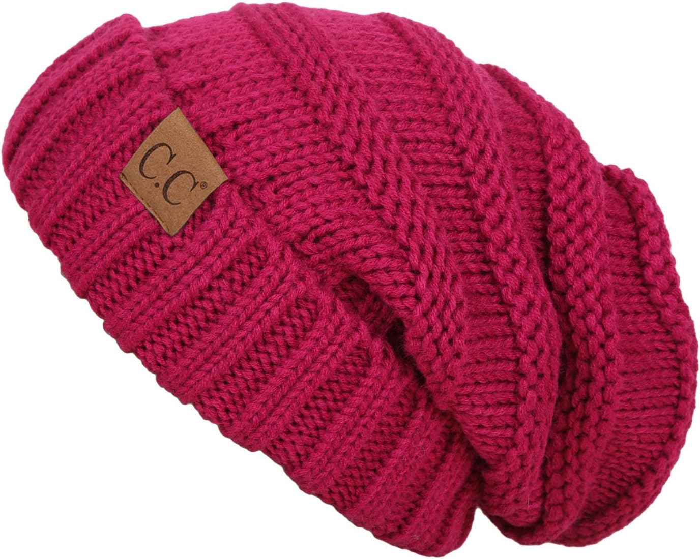 Funky Junque Trendy Warm Oversized Chunky Soft Oversized Cable Knit Slouchy Bean...