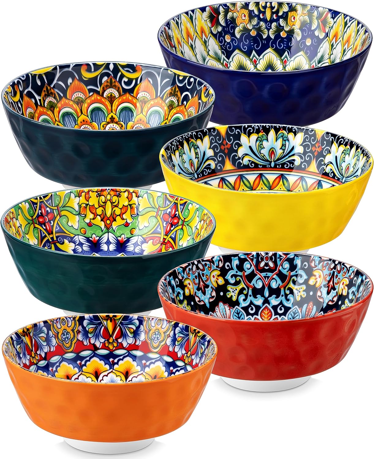 vancasso SIMI Cereal Bowls Set of 6, 26 oz Porcelain Soup Bowls, Dishwasher & Mi...