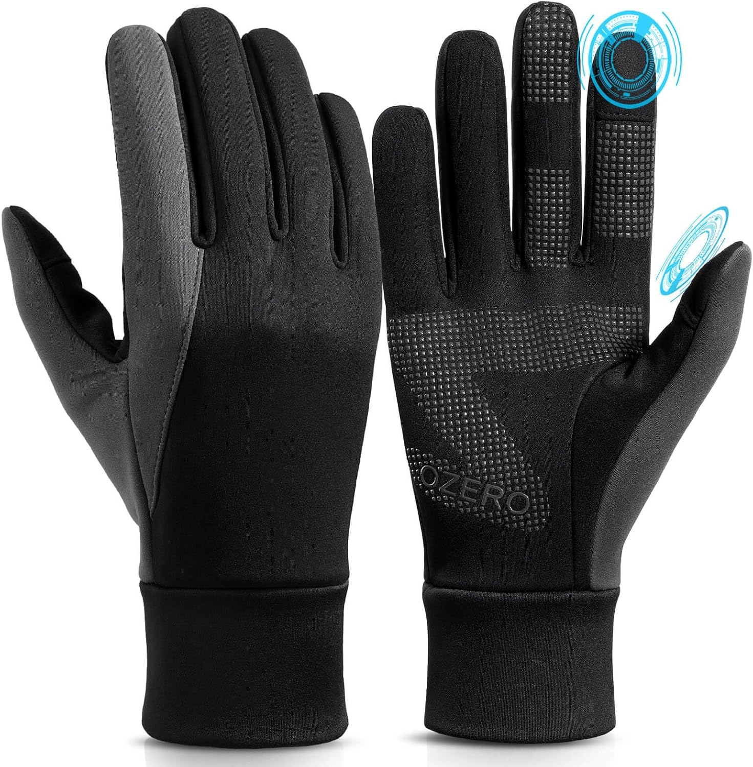 OZERO Warm Winter Gloves: Anti Slip Touchscreen Gloves Waterproof and Windproof...