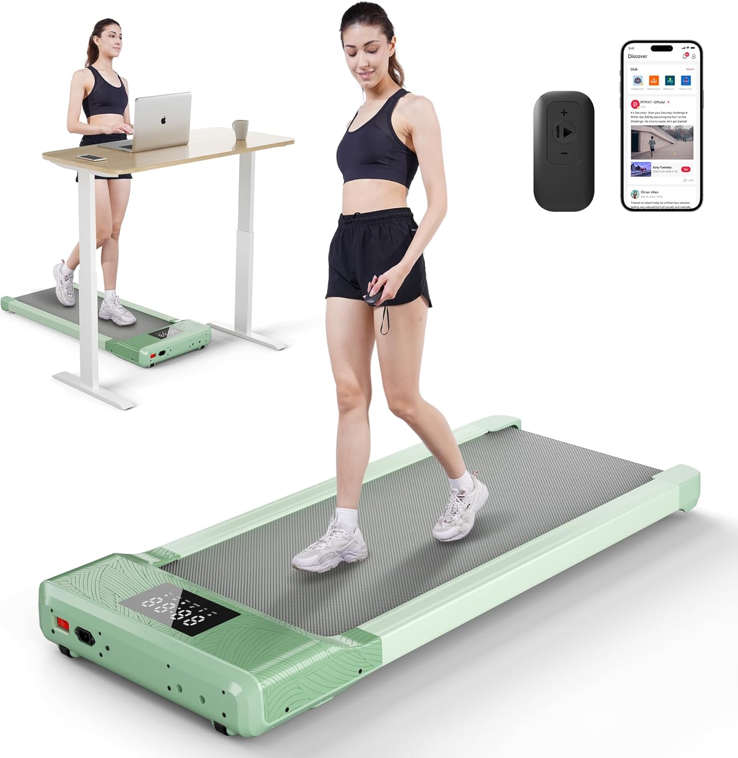 Smart Walking Pad with APP Walking Pad Treadmills for Home Small Portable 2 in 1...