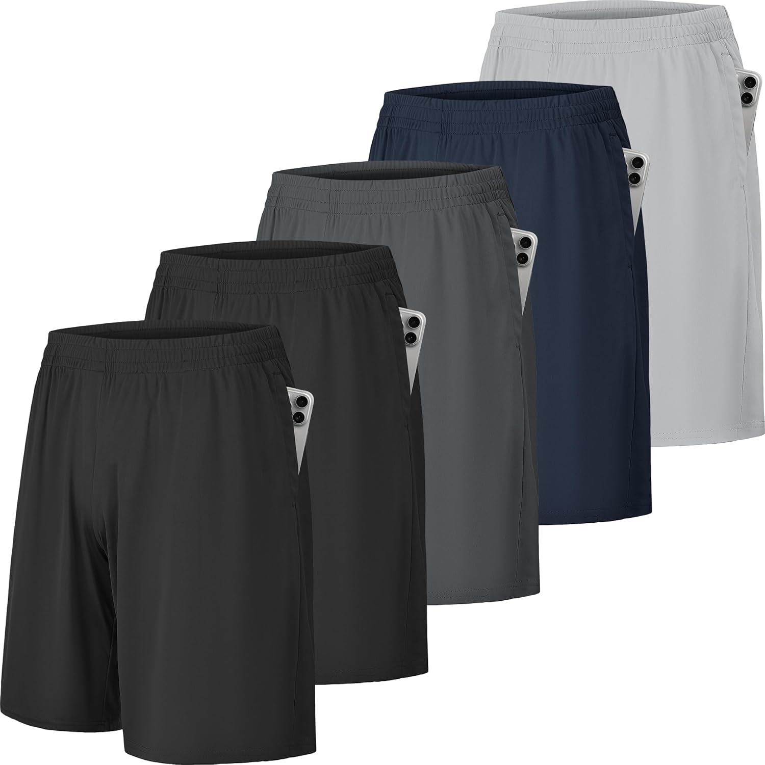 CE' CERDR Mens Athletic Workout Shorts with Pockets and Elastic Waistband Quick...