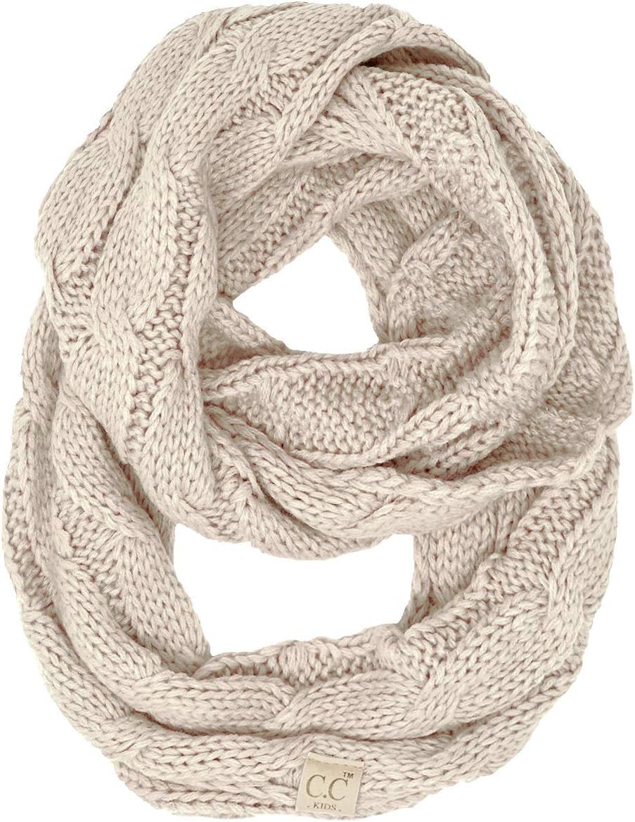 Funky Junque Kids Scarf Baby Toddler Matching Cable Knit Winter Infinity Circle...