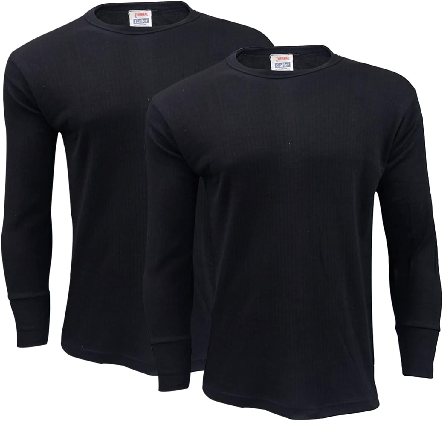 Gaffer 2 Pack Mens Thermal Top Long Sleeve T Shirt Warm Underwear Baselayer Ther...