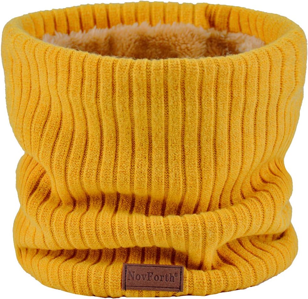 NovForth Winter Neck Warmer Fleece Lined Infinity Scarf Double-Layer Fleece Thic...