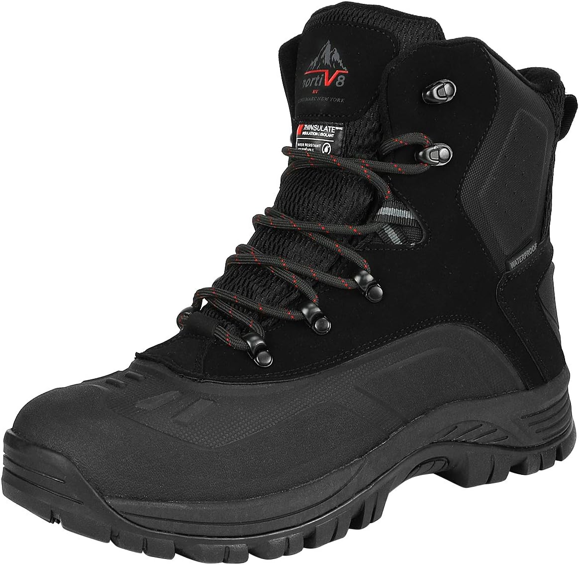 NORTIV 8 Men's Insulated Waterproof Construction Hiking Winter Snow Boots,Size 5...