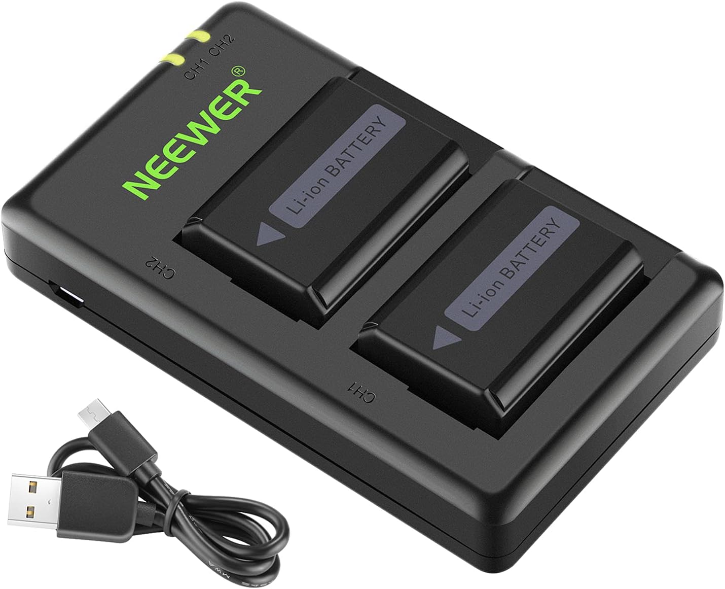 Neewer NP-FW50 Camera Battery Charger Set Compatible with Sony A6000, A6500, A63...