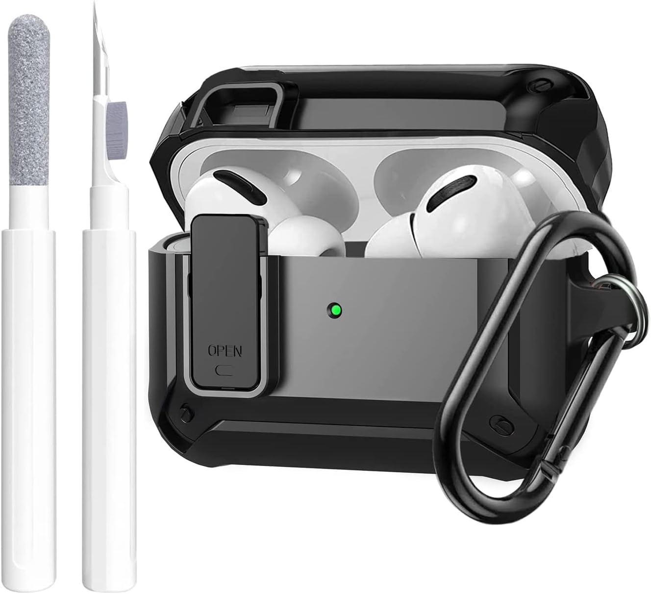 Airpods Pro 2 Case Cover Men Lock with Cleaning Kit, OTOPO Protective Cover with...