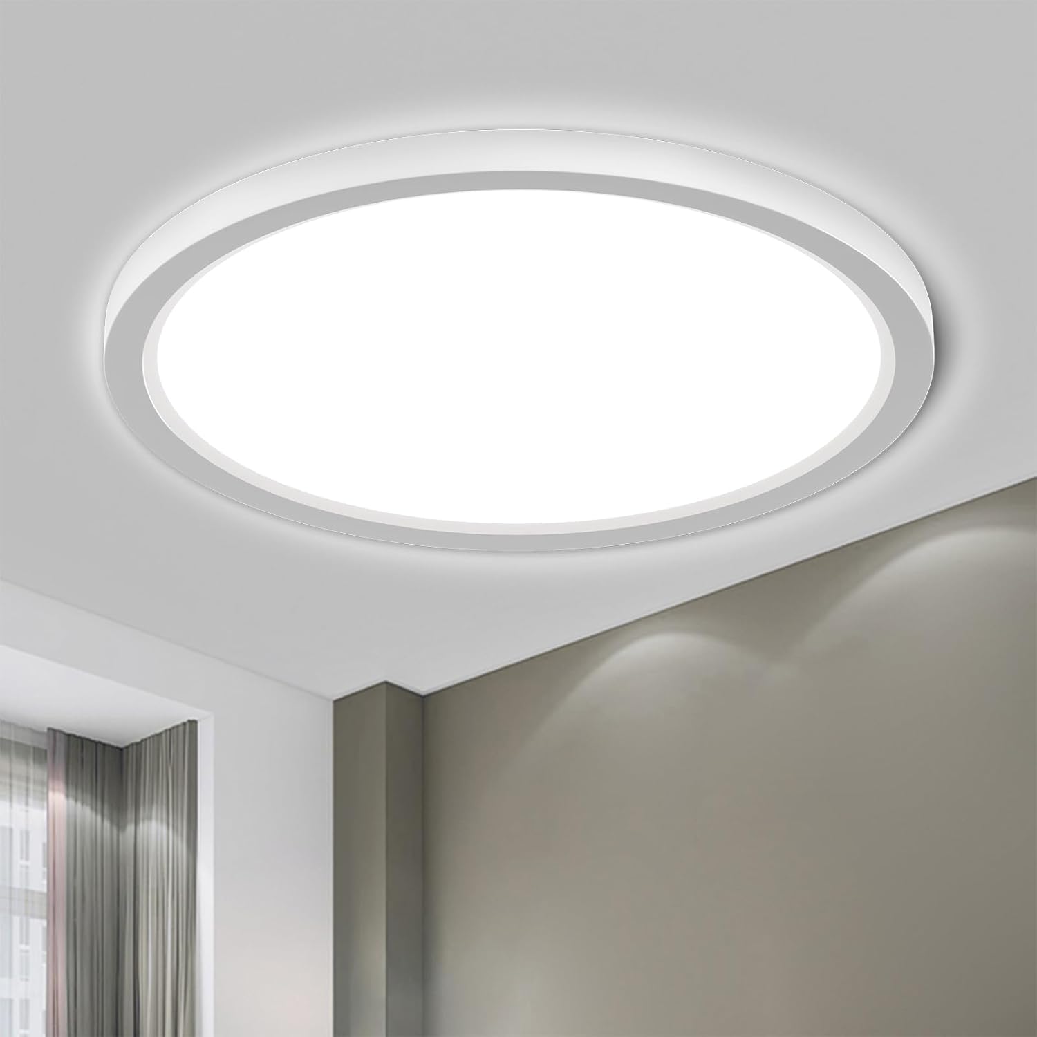 LQWELL® Ceiling Light LED Ceiling Lamp, IP44 Waterproof Bathroom Lamp Round Flat...