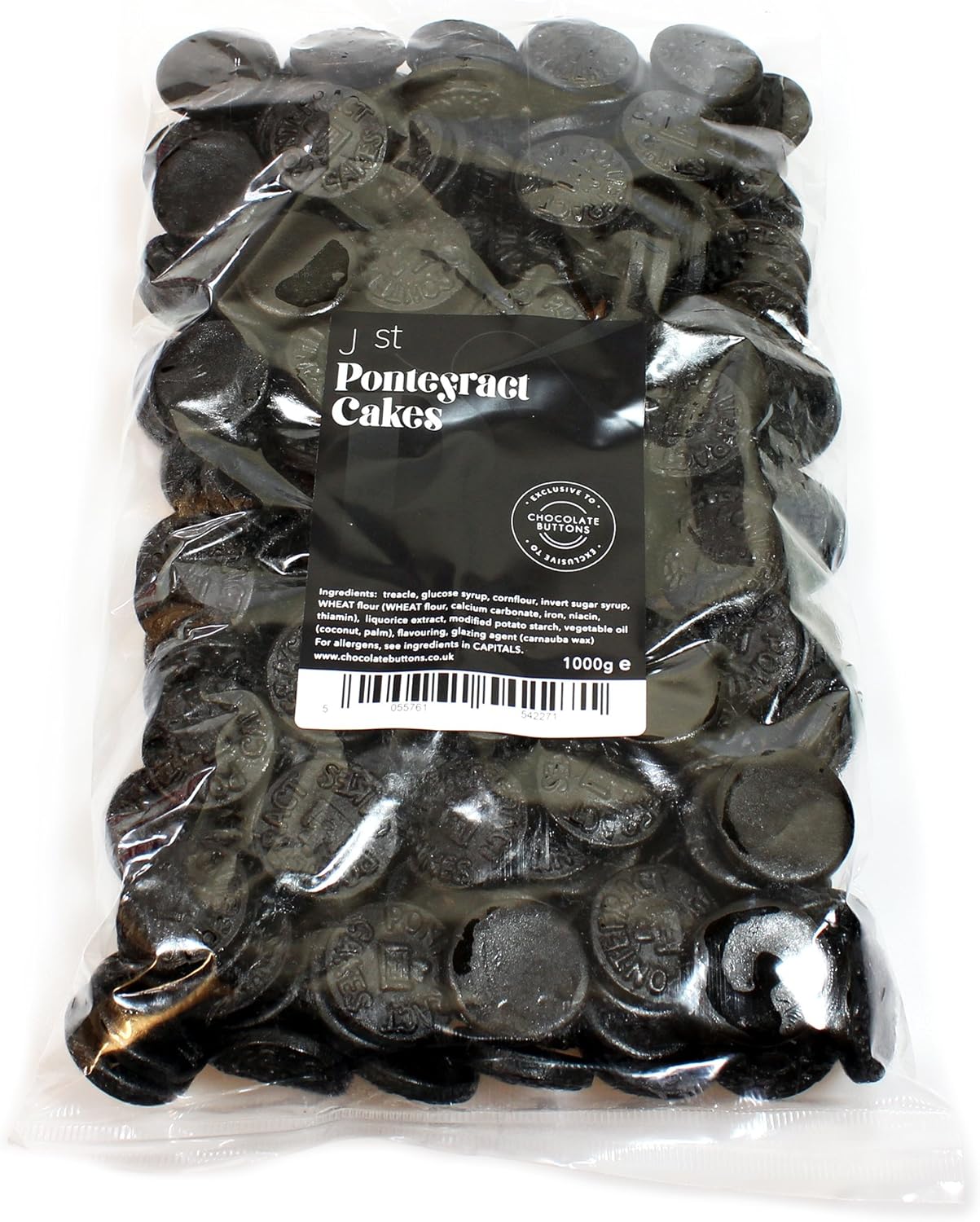 Just Treats Pontefract Cakes (1 Kilo Party Bag) 1 kg (Pack of 1)