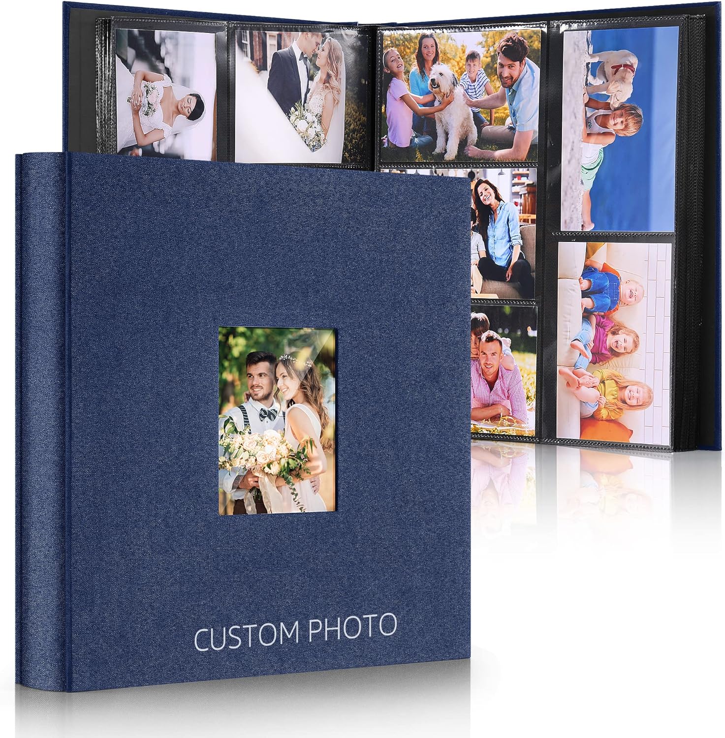 DazSpirit Photo Albums 6x4 Inch 600 Photos Slip In, Customizable Linen Cover 10x...