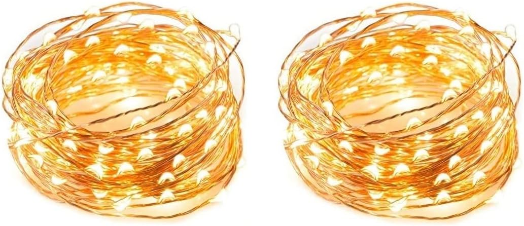 Pack of 2 USB Powered Fairy LED Lights 5M/16 Ft. 50 LEDs, USB Plug in Waterproof...