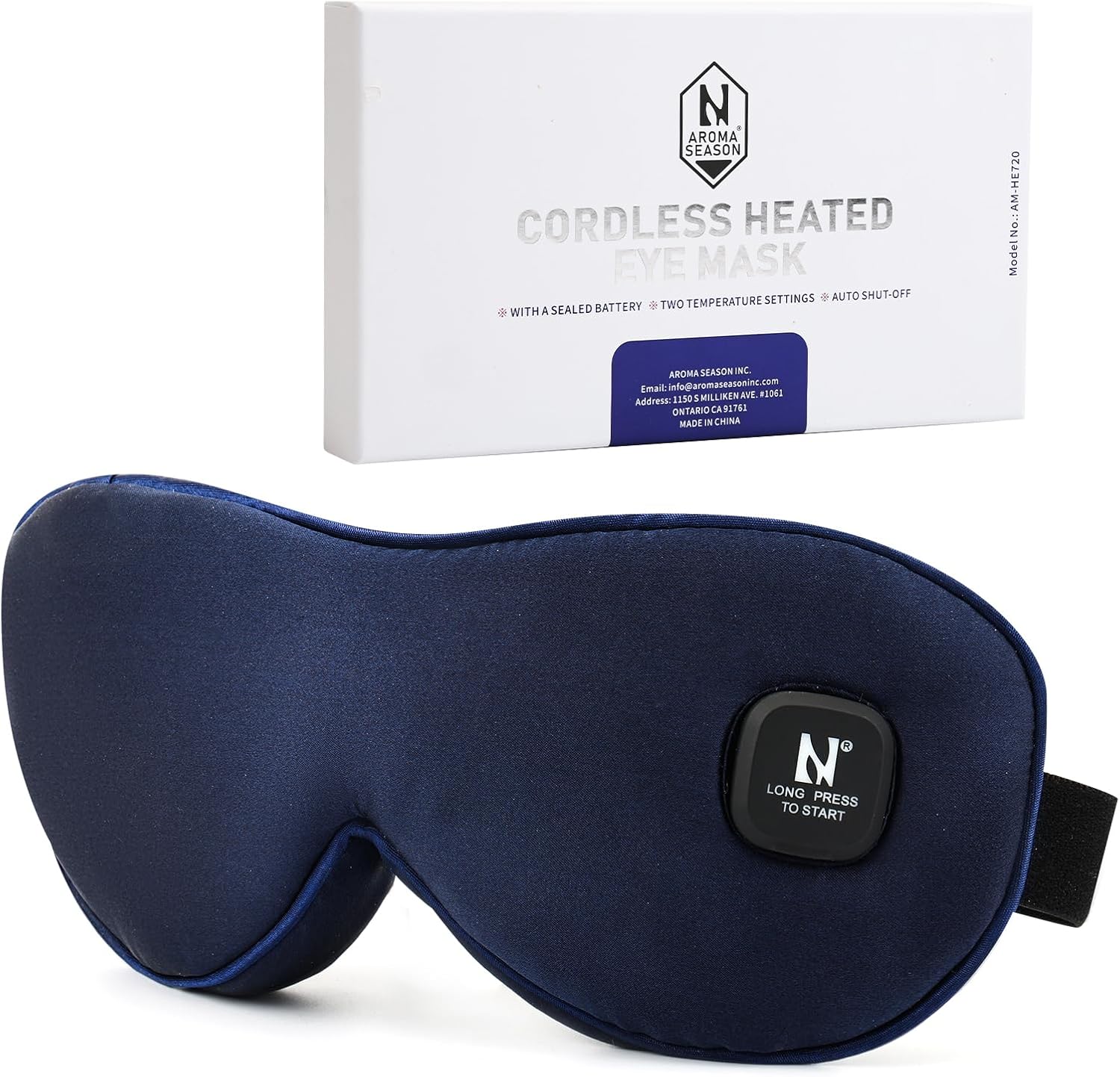 Aroma Season Heated Eye Mask, Moist Heat Eye Compress with Cordless Design, for...