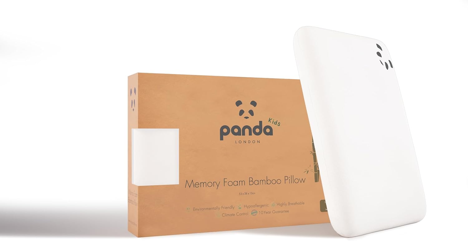 Panda Kids Memory Foam Bamboo Pillow (Toddler)