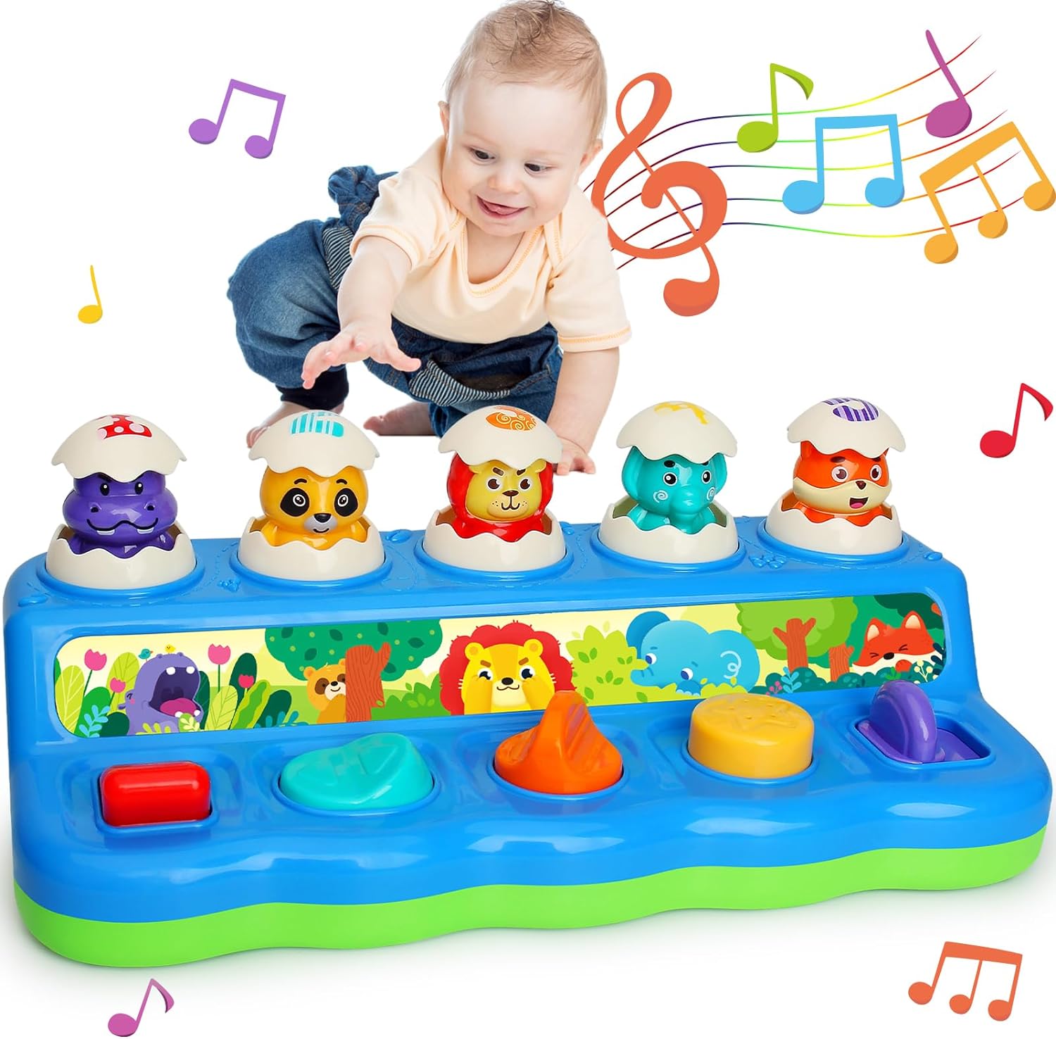 Yerloa Musical Pop Up Toys for 1 Year Olds Boys Girls Gifts with Music & Light,...