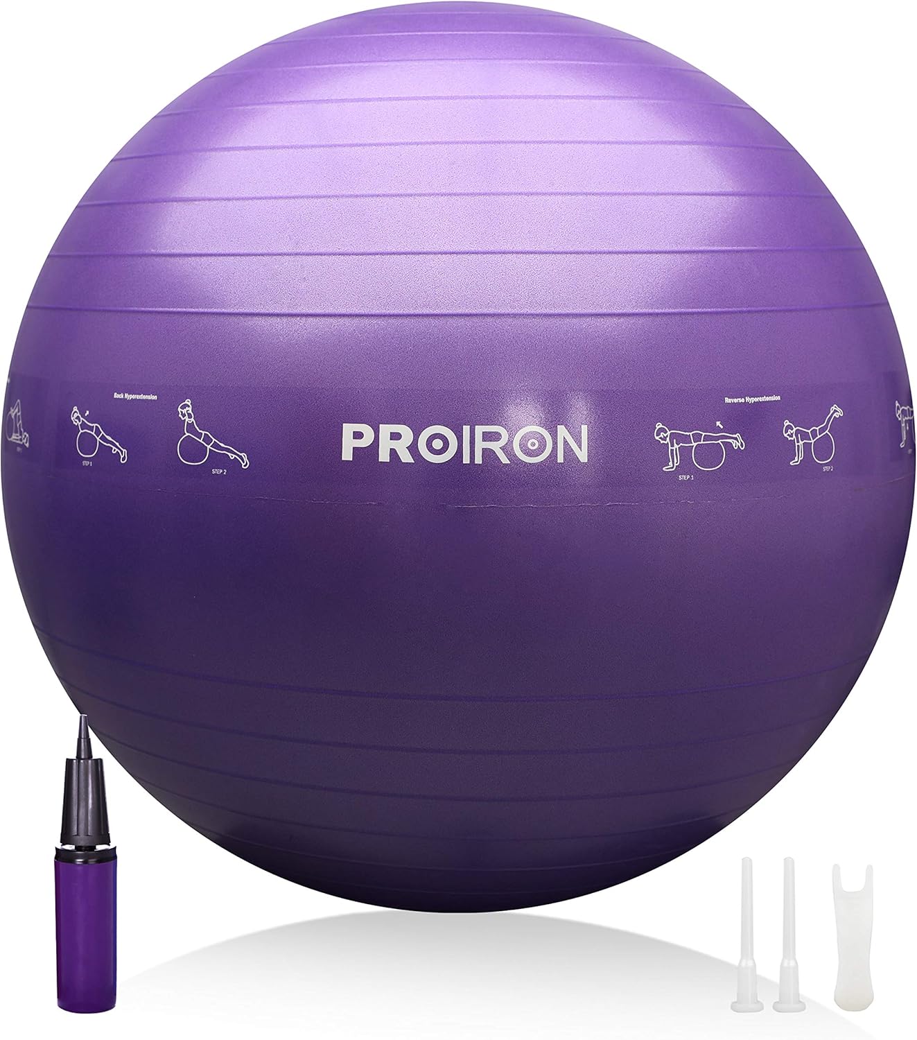 PROIRON Extra Thick Exercise Ball with Postures, Yoga Ball 55cm 65cm 75cm, Anti-...