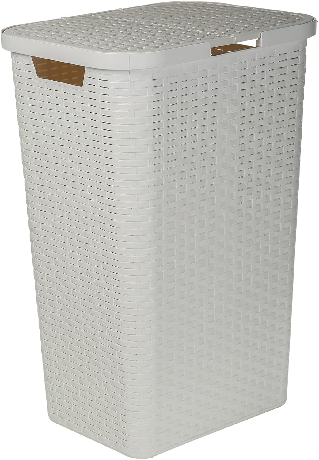 60L Large Plastic Rattan Style Laundry Clothes Storage Washing Bin Basket Hamper...