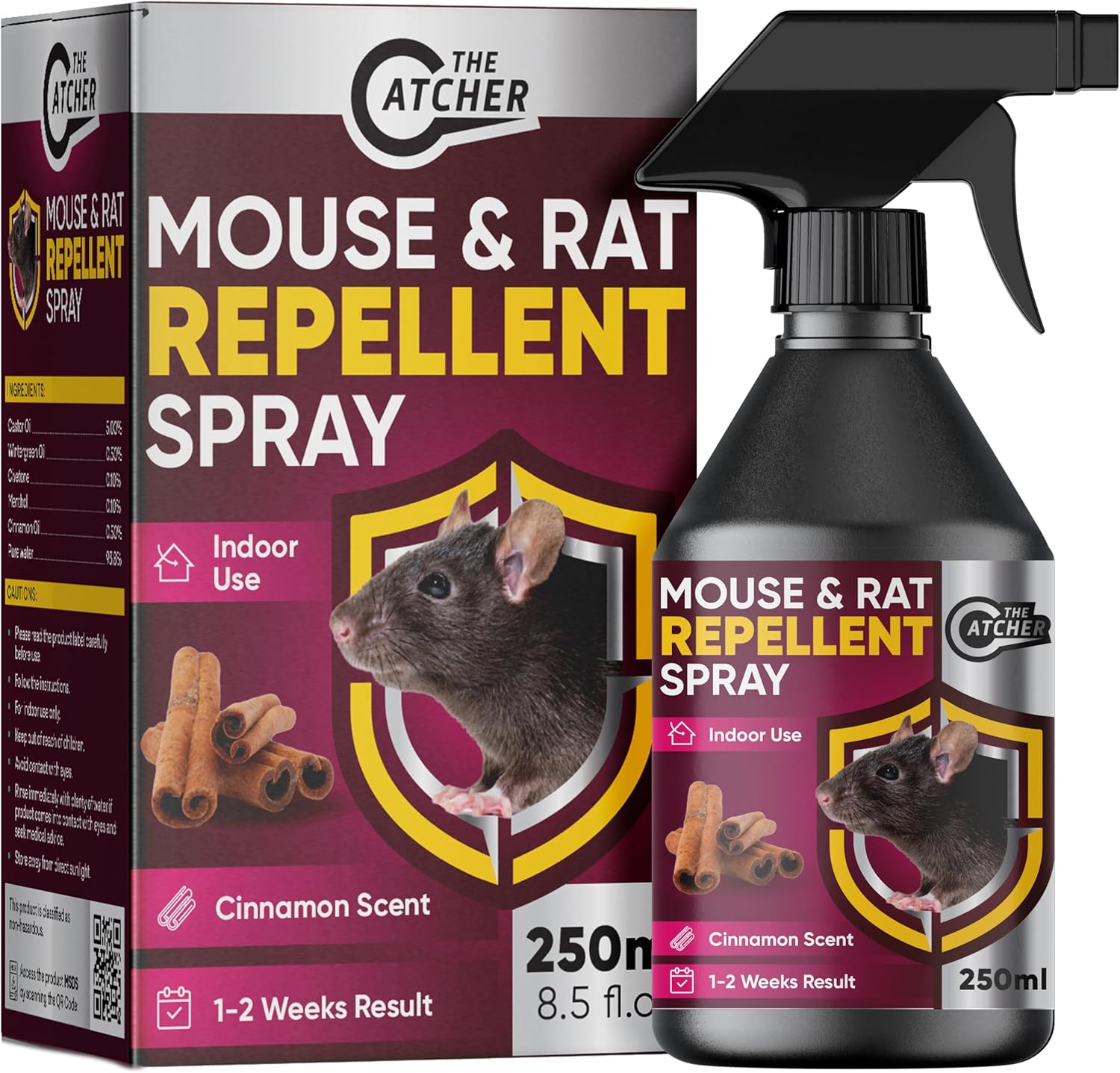 THE CATCHER Premium Mouse and Rat Repellent Spray | Anti-Rat, Mouse Repellent Ci...