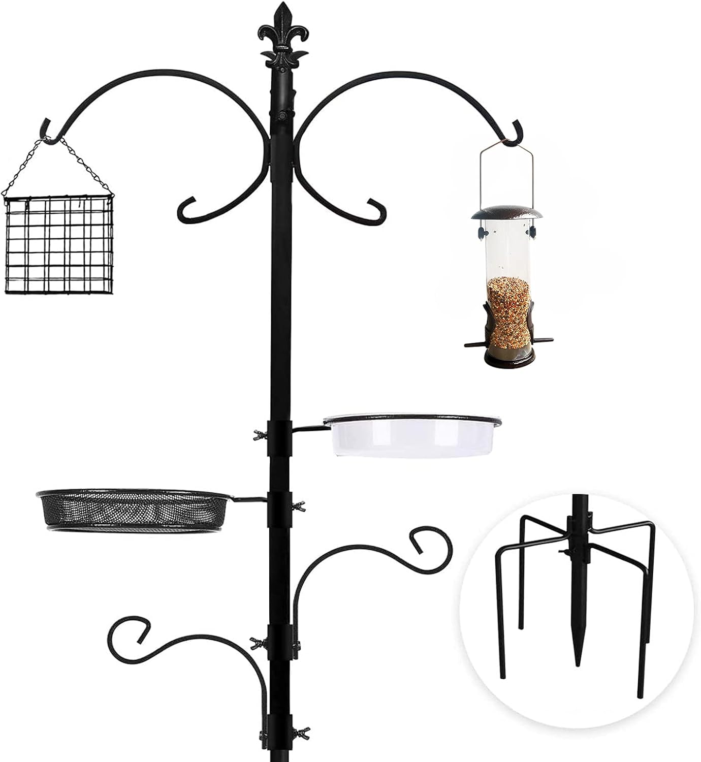 Urban Deco Bird Feeding Station With Feeders - Bird Feeders Hanging Station Heav...