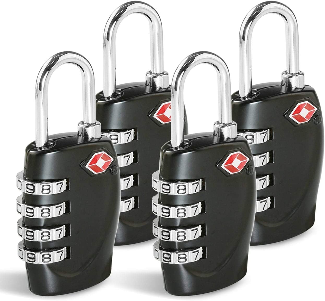 CFMOUR TSA Suitcase Locks - 1, 2, 3, 4, 5, 6 Pack 4-Dial Security Travel Combina...