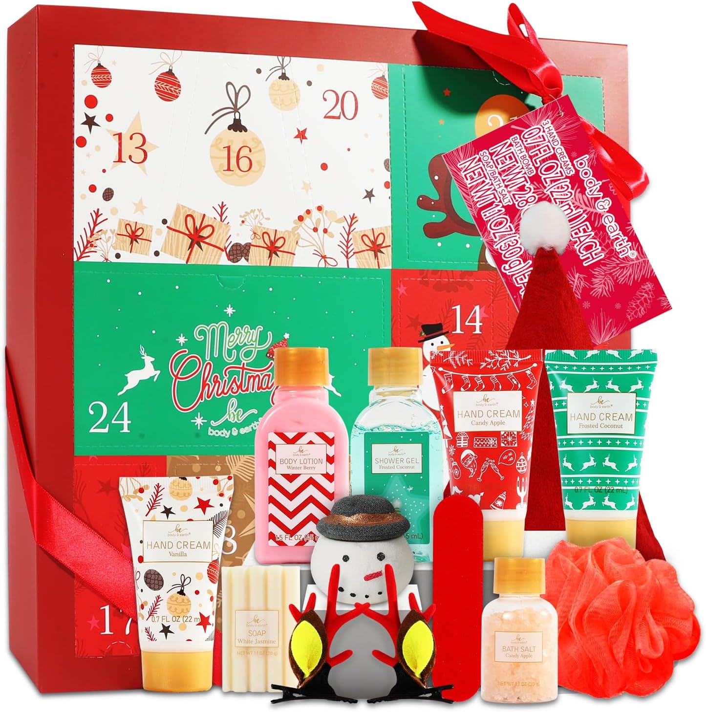 Chirstmas Gift Sets for Women- 12 Piece of Advent Calendar,Includes Shower Gel,...