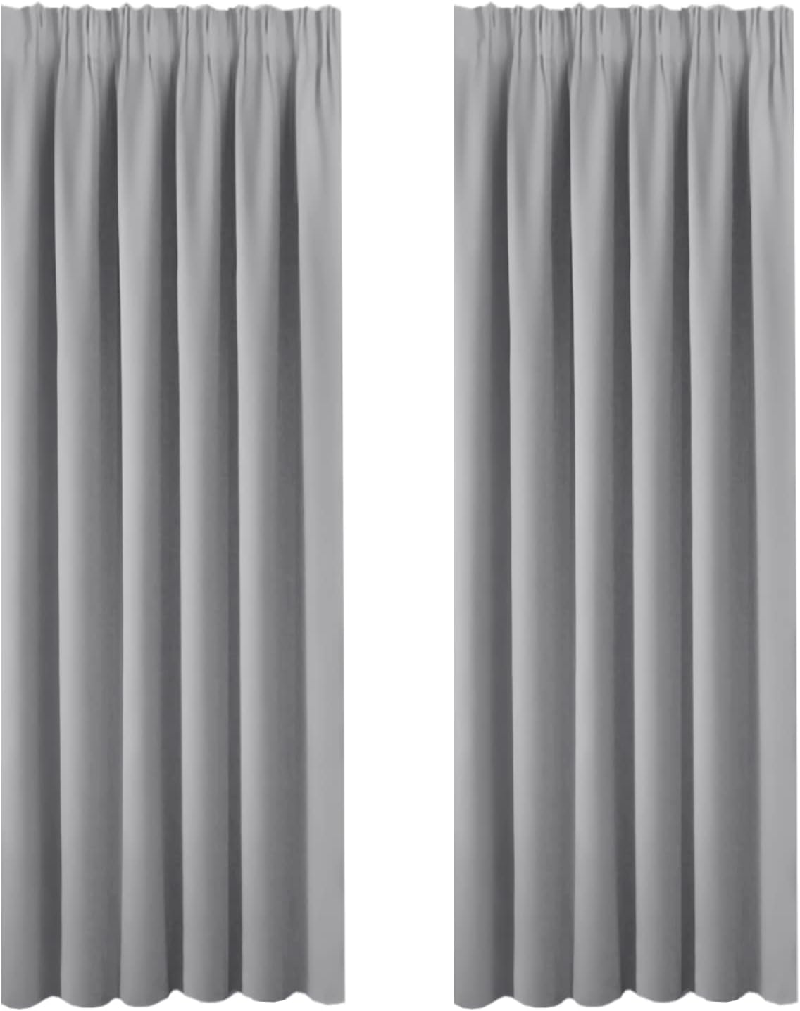 BellaHills Pencil Pleat Curtains Bonus Tie Backs Window Treatment Super Soft The...