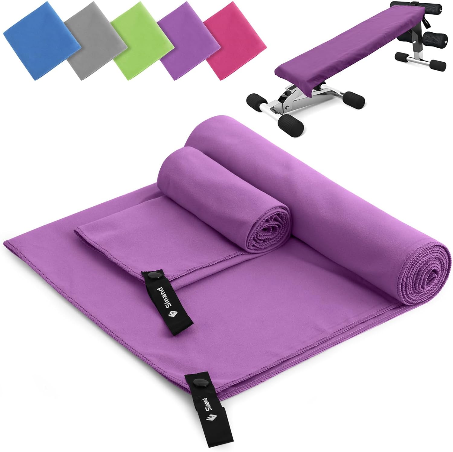 Microfibre towel 2 Pack |160x80cm+80x40cm| Ultra Lightweight Travel Towel, Quick...