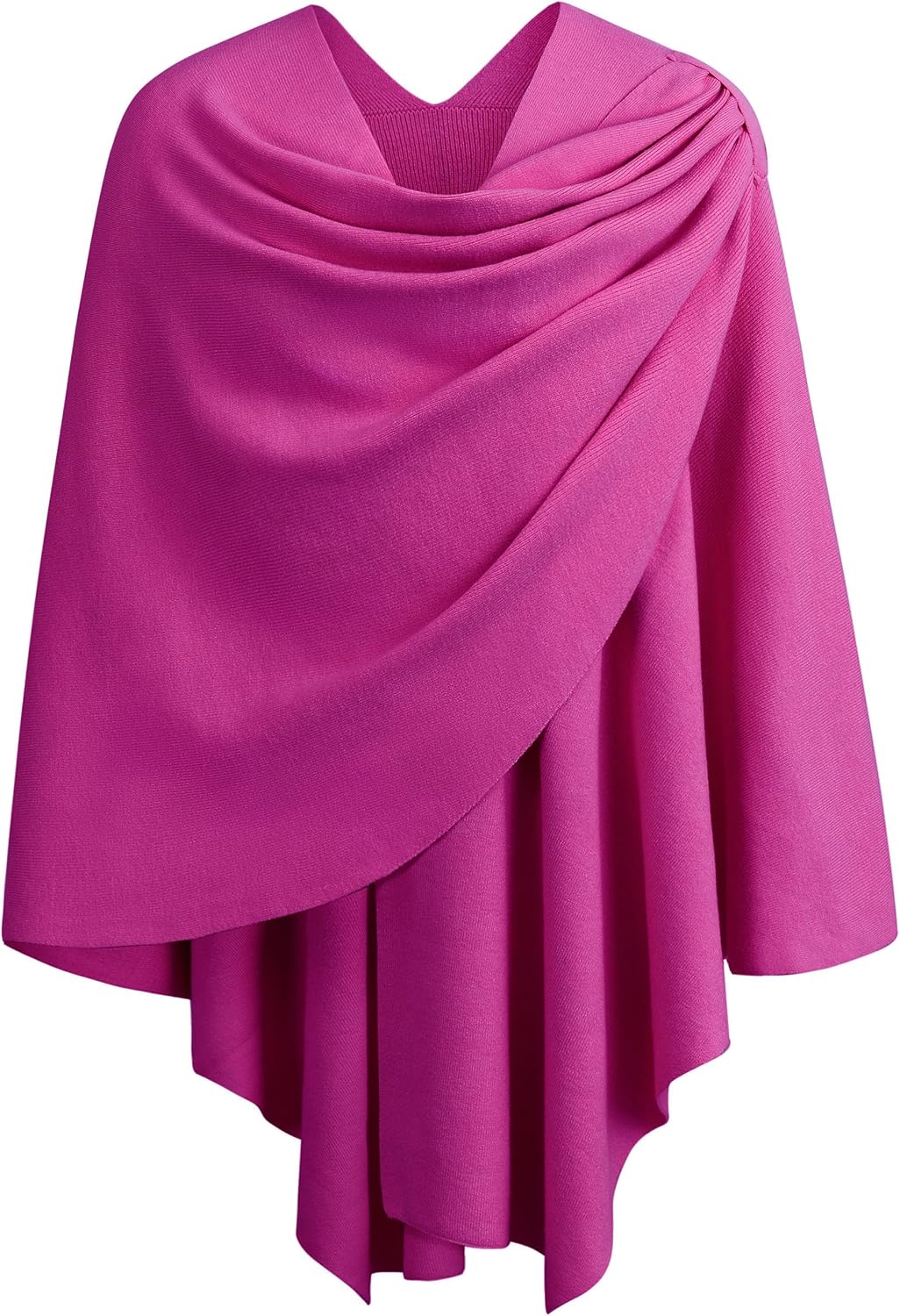 PULI Womens Cross Front Shawl Wraps Elegant ponchos Finely Draped Knitted Cape C...