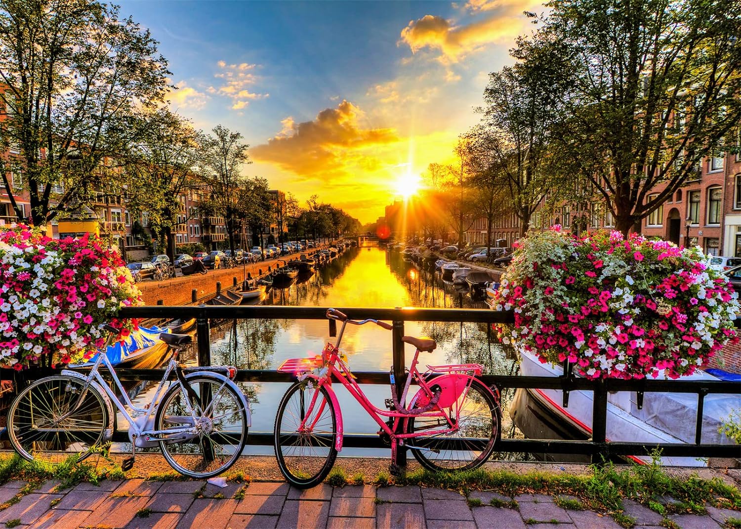 Amsterdam Sunrise Jigsaw Puzzles for Adults 1000 Piece Netherlands Canal Jigsaw...