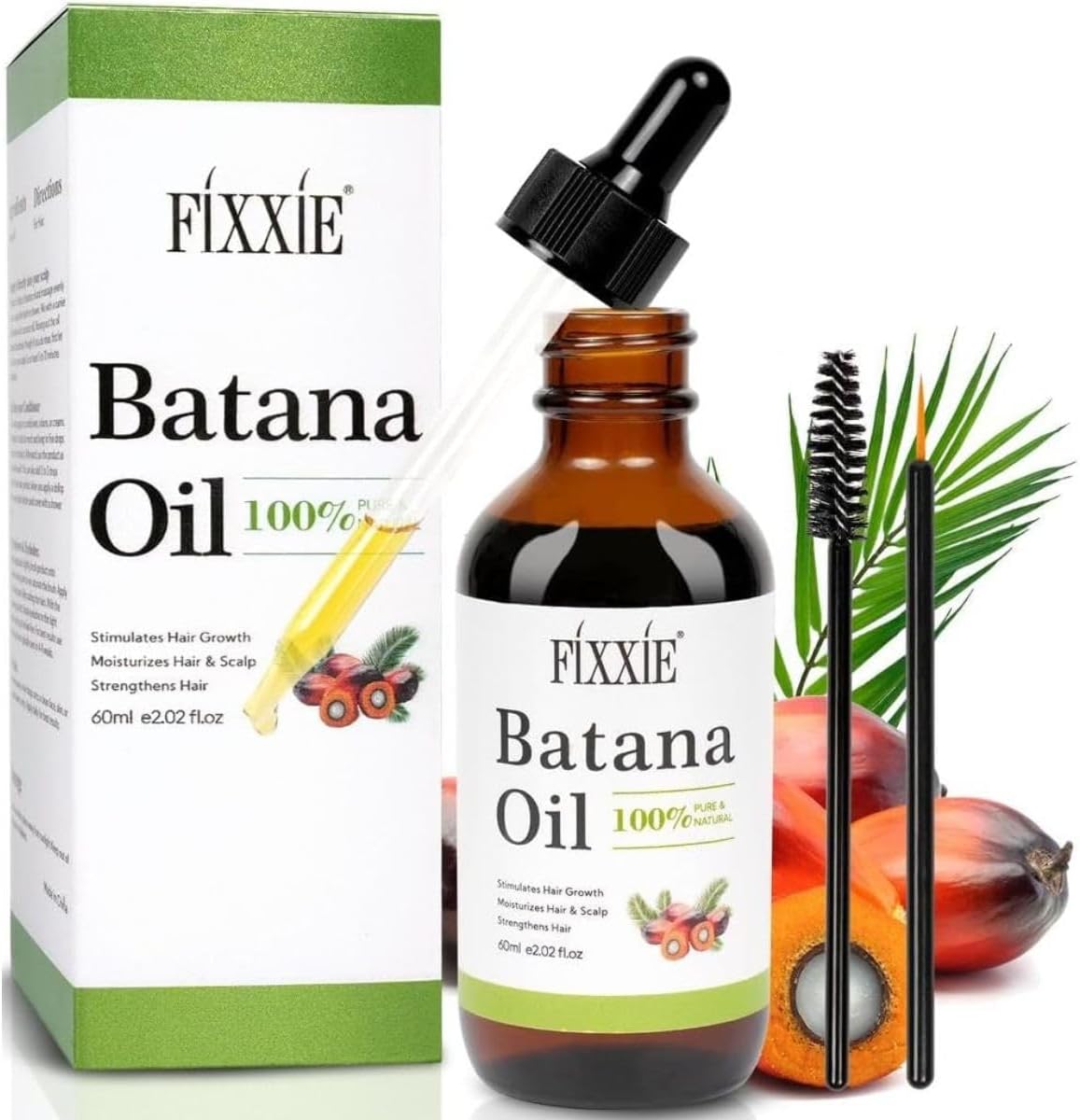 Batana Oil for Hair Growth 60ml, 100% Pure & Natural Batana Hair Oil, Prevent Ha...