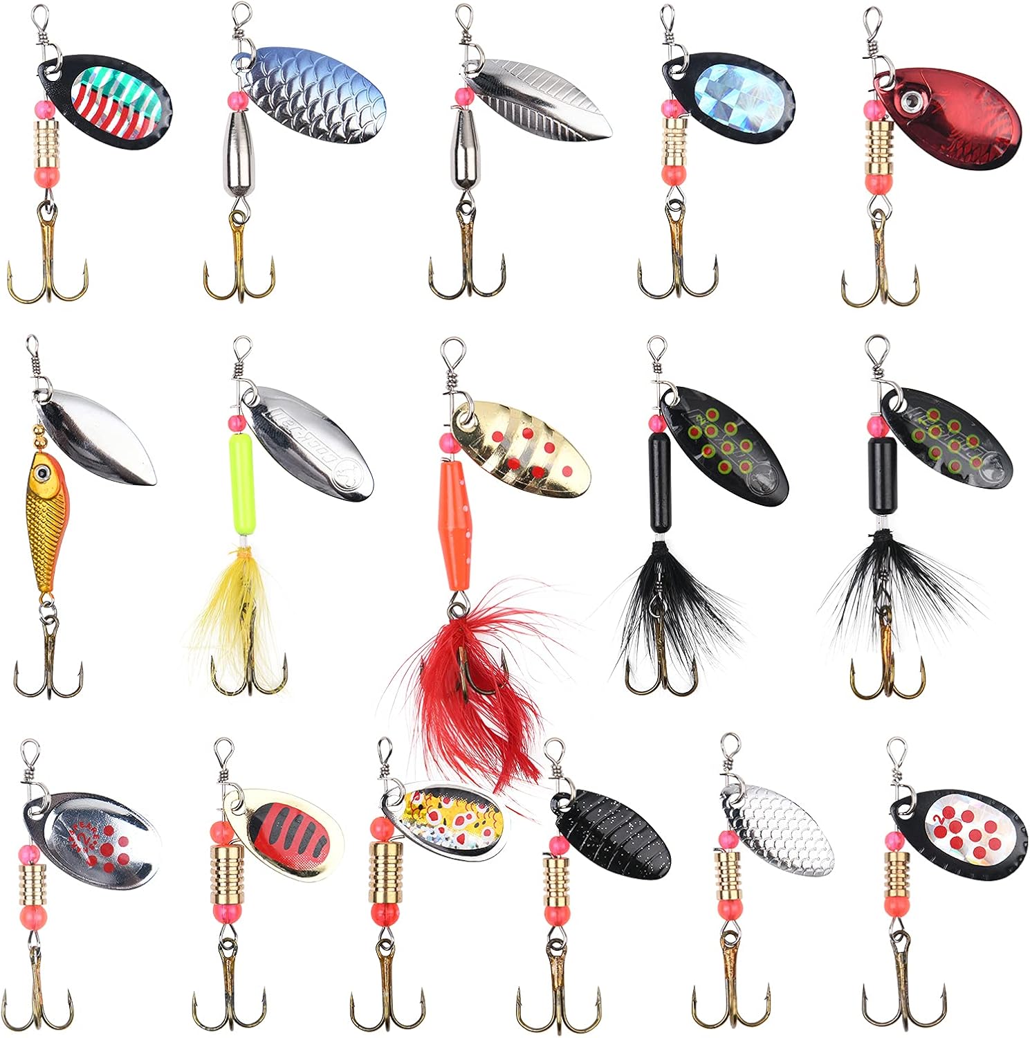 Vicloon Fishing Lures Set, 16 Pcs Fishing Baits Kit Fishing Lures Mixed Includin...
