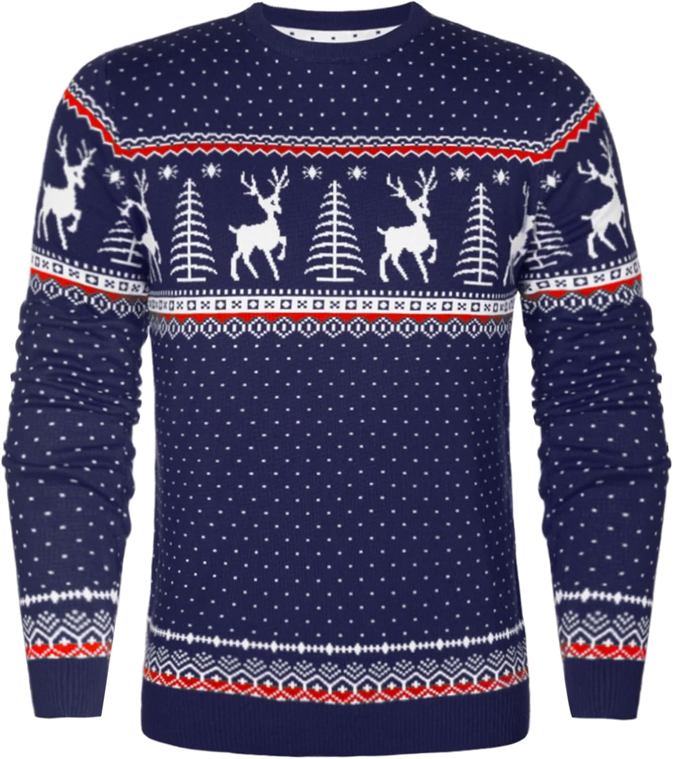 Aottori Christmas Jumpers for Women Men Xmas Jumper Crew Neck Knitted Christmas...