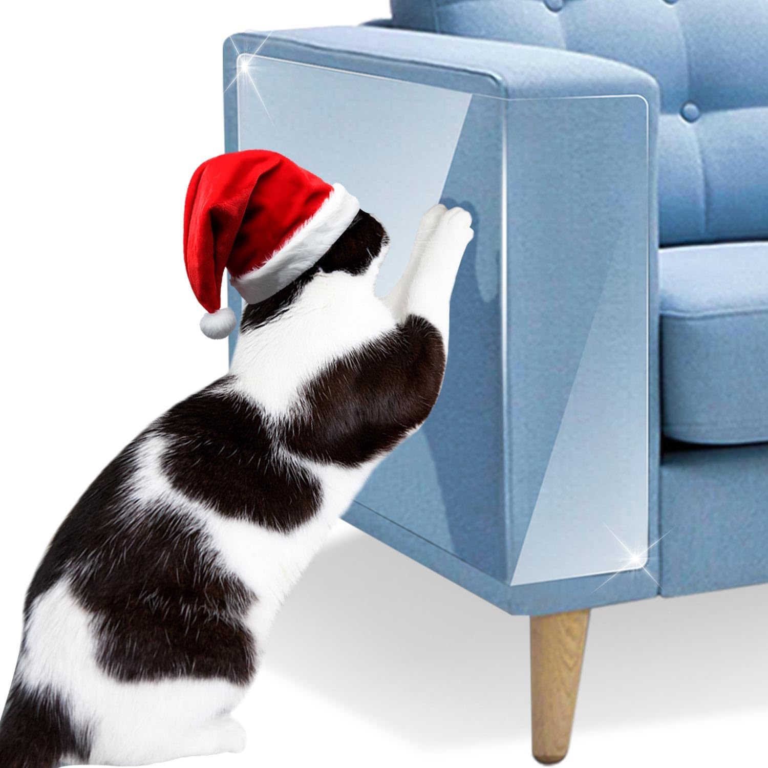 Petslucent Cat Anti Scratch Tape - 6 Packs Cat Scratch Furniture Protector, Clea...