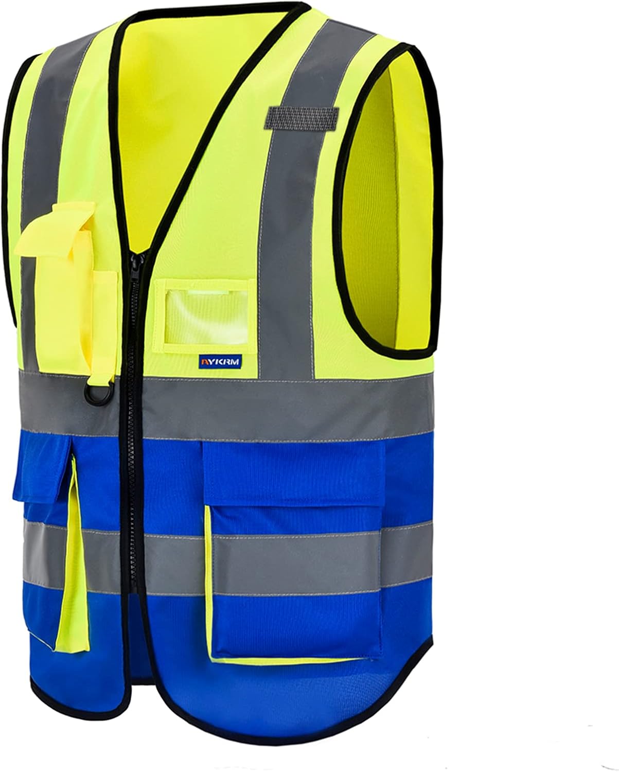 AYKRM 21 colors high Vis vest Zipper Front High Visibility vest Hi Vis Executive...