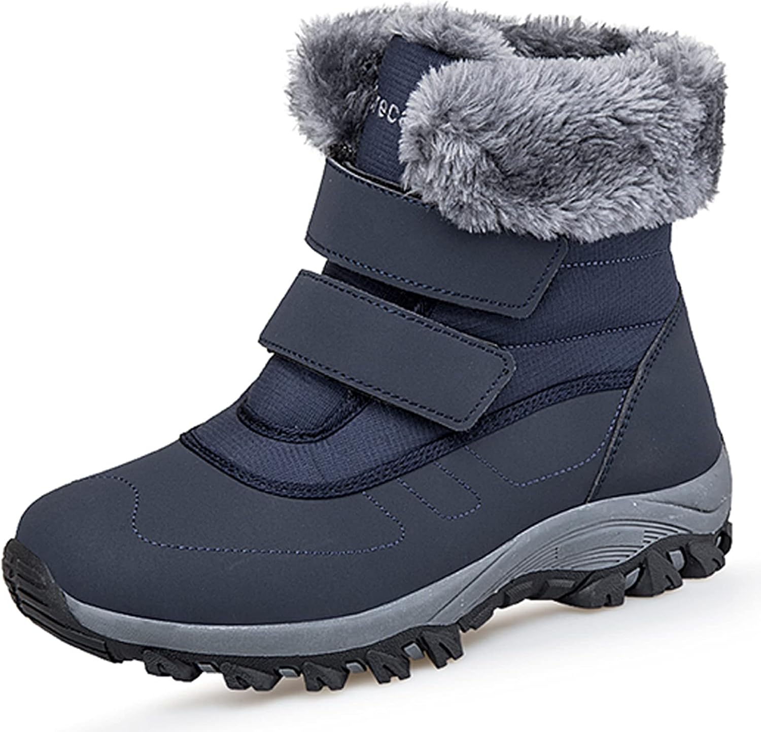 Snow Boots Womens Waterproof Ladies Walking Winter Ankle Boots Warm Fur Lined An...