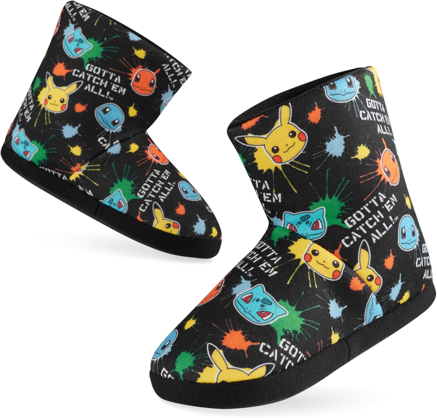 Pokemon Boys Slippers Boot Slippers Pikachu Bulbasaur Soft Kids Shoes Non Slip H...