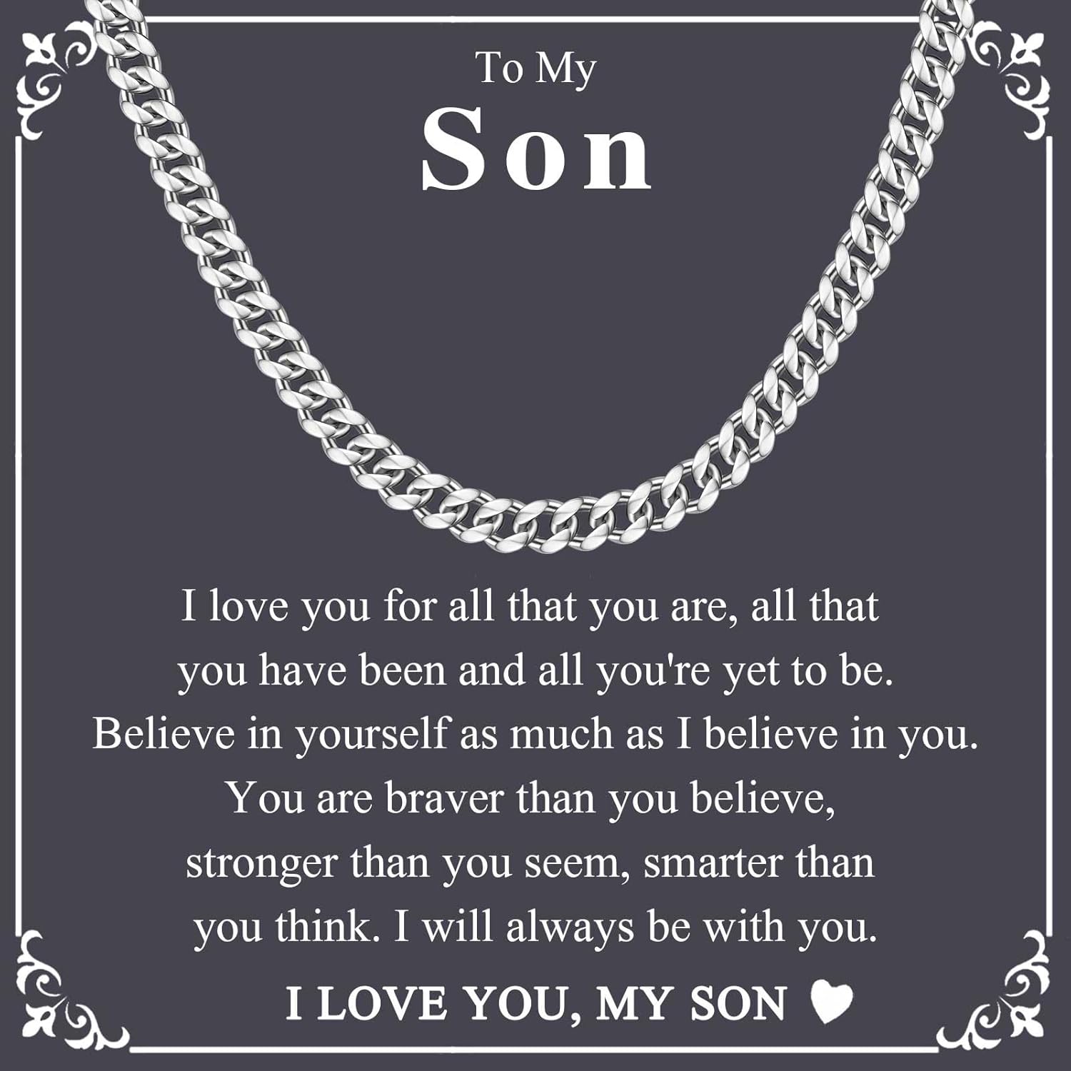 KORAS Cuban Chain Gifts for Dad Stepdad Grandad Husband Boyfriend, Mens Gifts Cu...