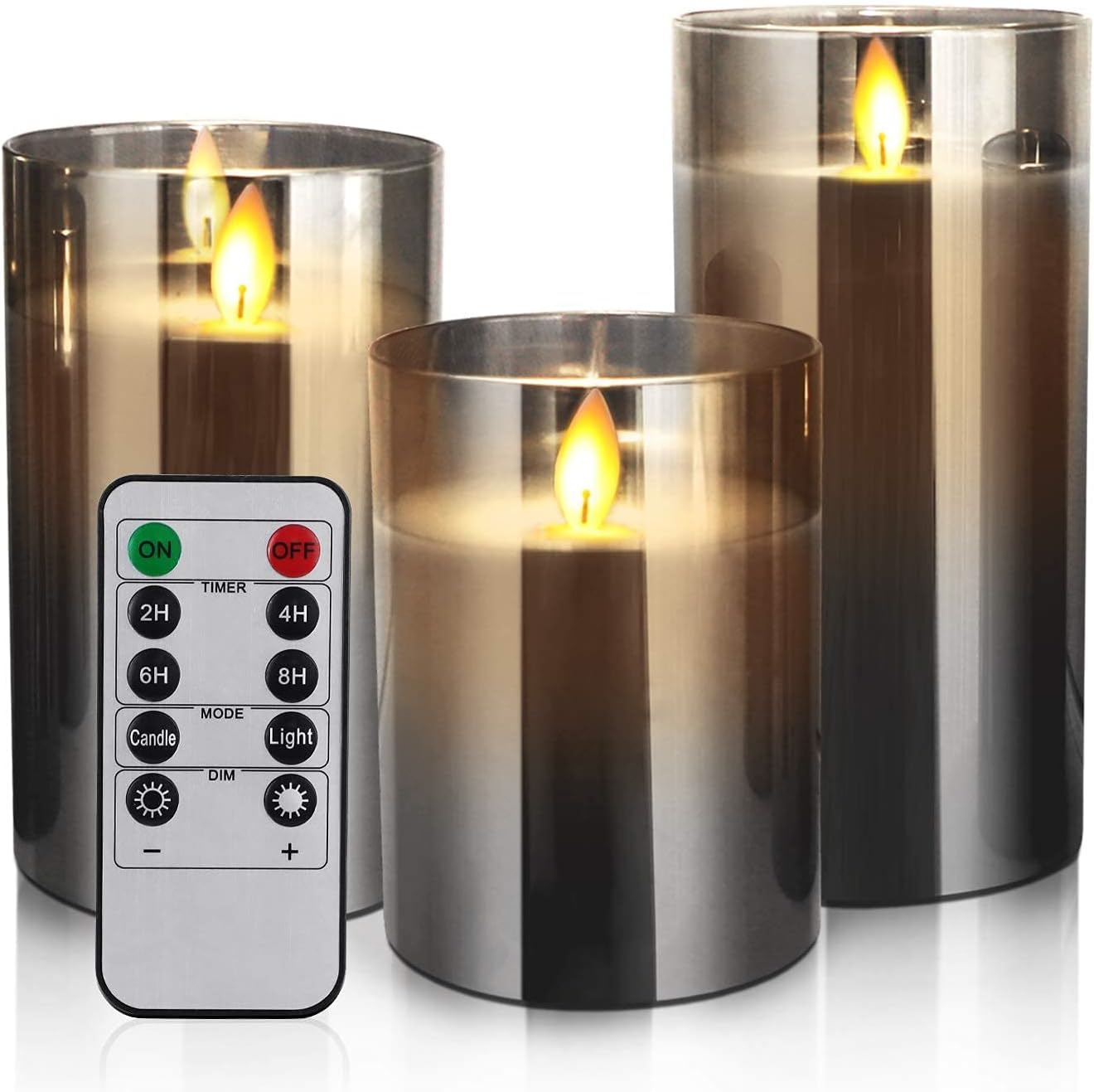 Flameless Led Candles Flickering, Real Wax Fake Wick,Battery Operated Candles wi...