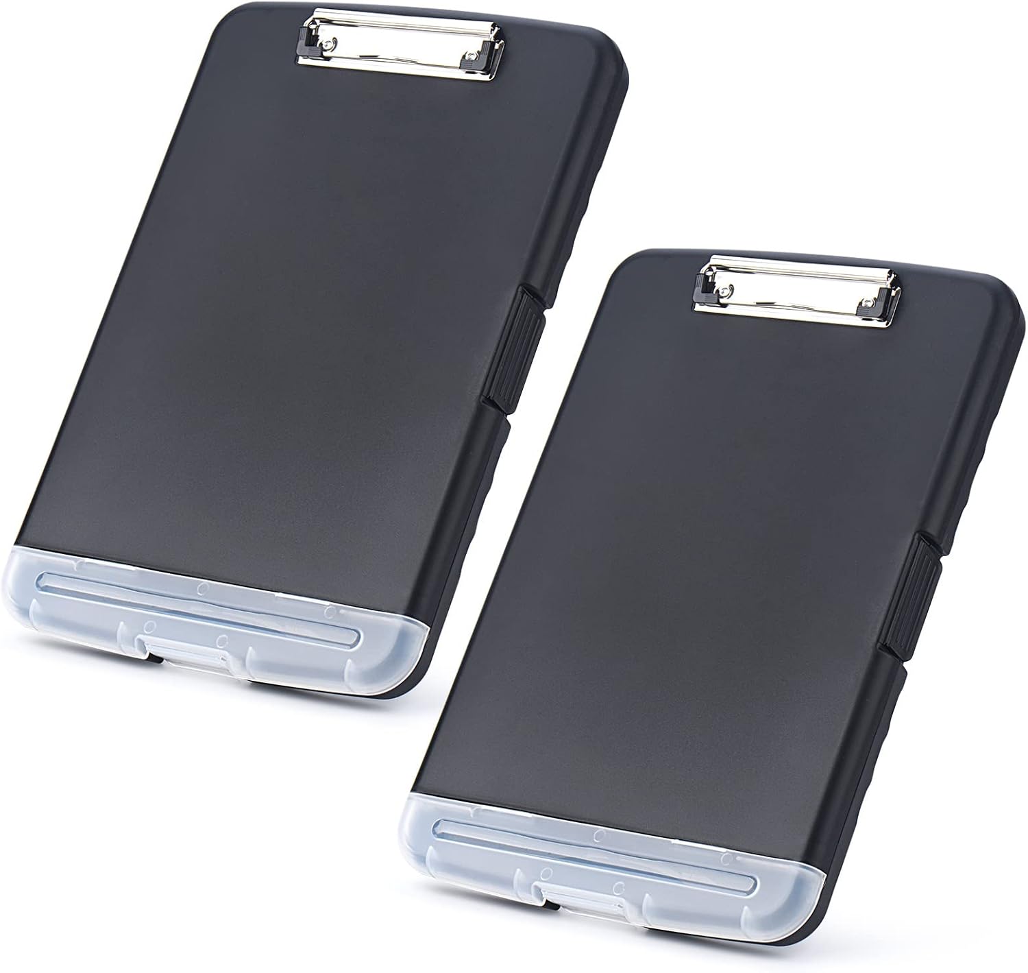 ZCZN 2 Pack Plastic Clipboard with Storage, A4 Clipboard Folder with Separate Pe...