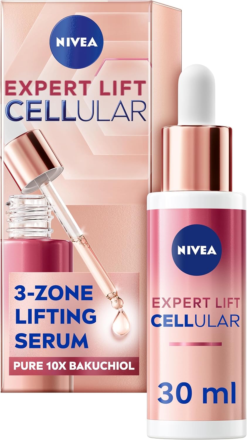 NIVEA Cellular Expert Lift 3-Zone Lifting Serum (30ml), Face Serum with Pure 10x...