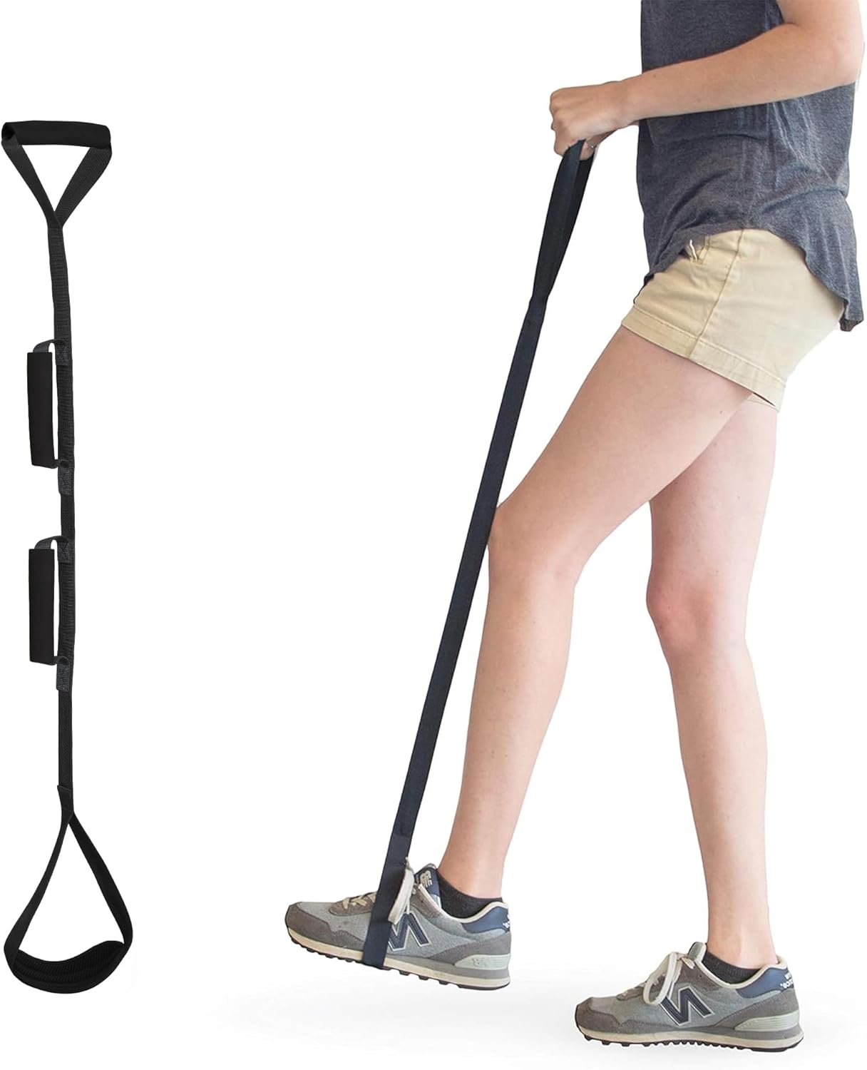 Kekoy 91cm Long Leg Lifter Strap Foot & Hand Grip, Mobility Lift Raiser Aids for...