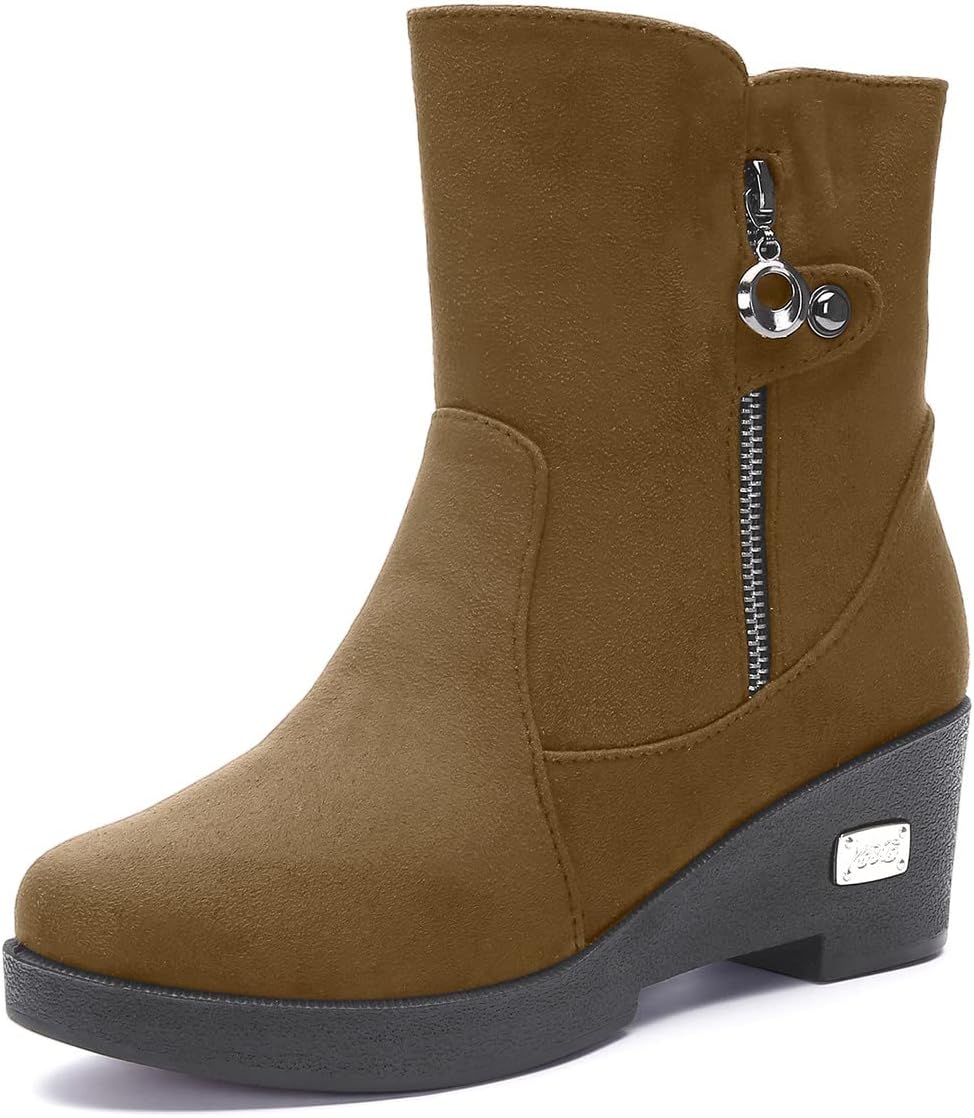 Gaatpot Womens Ladies Winter Shoes Boots Fur Lining Warm Snow Boots Outdoor Ankl...